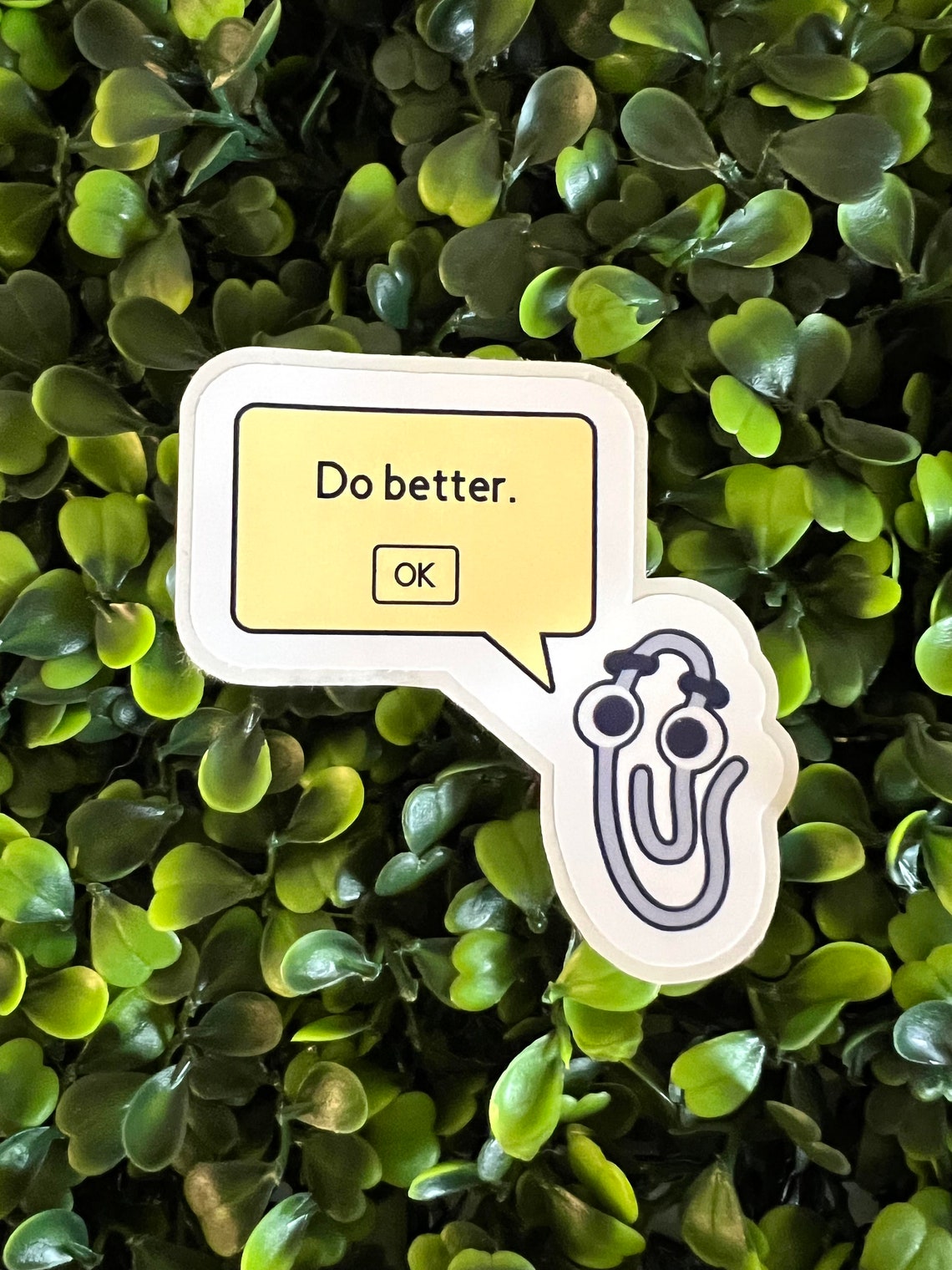 Clippy the Paperclip Funny Stickers / WATERPROOF / Easy Peel / Etsy