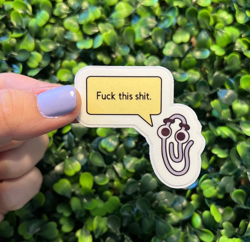 Clippy the Paperclip Funny Nostalgic Stickers / WATERPROOF / Easy Peel / Funny Coworker Gift / Funny Bridesmaid Gift / Funny Christmas Gift afbeelding 2