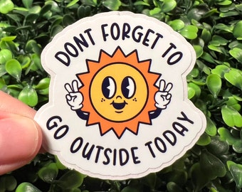 Funny Sun Vinyl Sticker | Waterproof, Glossy, Good Vibes