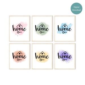Home print | Welcome home | Home wall art | Living room print | New home gift | Wall art | Home décor | Digital download | Digital poster