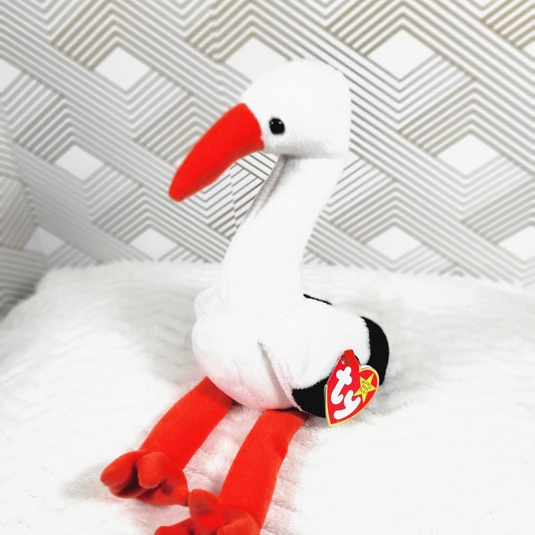 Stilts the Beanie Baby (bird, white)