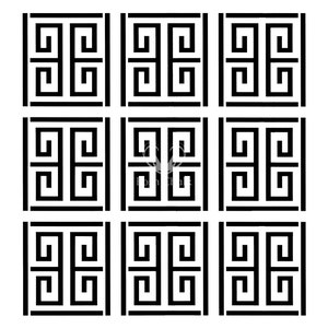 Posh Chalk Stencil Greek Maze