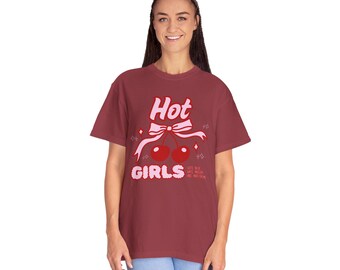 Hot Girls Vote Blue Cherry T-Shirt, Activist Anti-Trump Garment-Dyed Tee