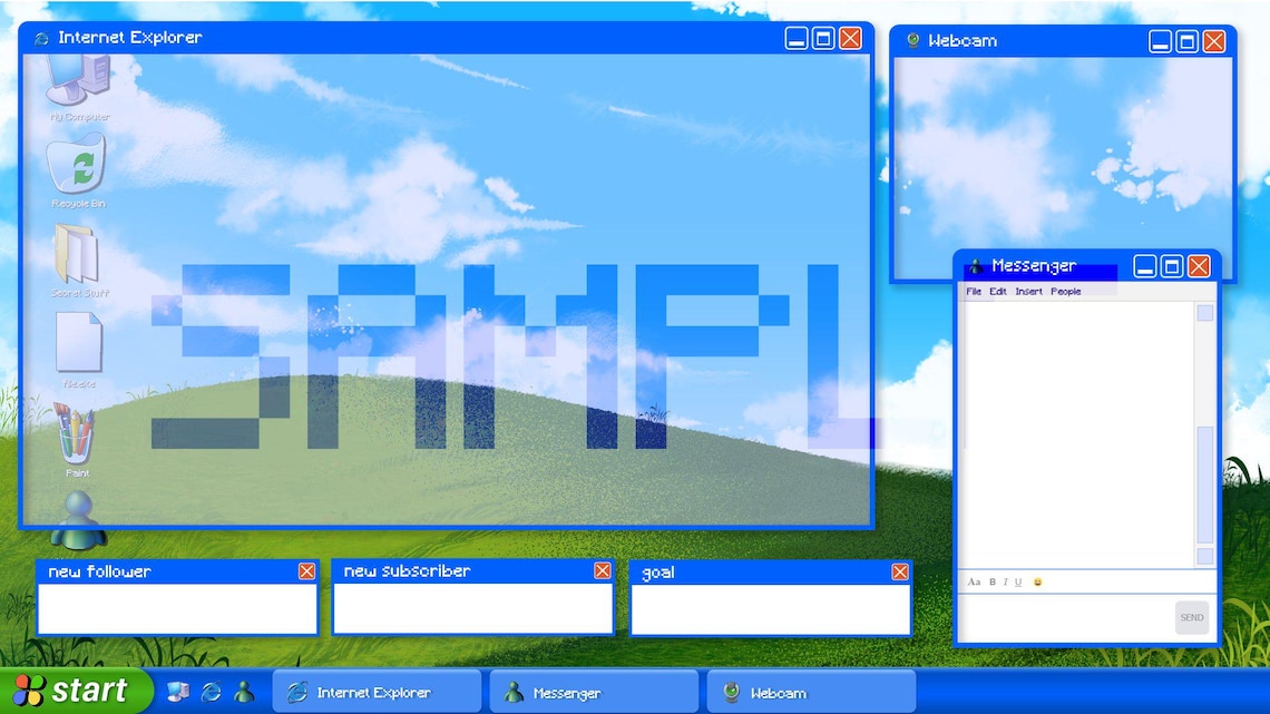 Windows XP Stream Static Overlay Package for Twitch or Youtube ...