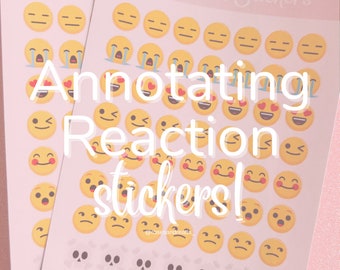 Emoji Annotating Reaction Stickers | Journaling Stickers | Annotating Stickers