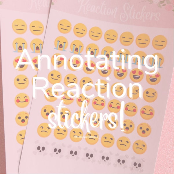 Emoji Annotating Reaction Stickers | Journaling Stickers | Annotating Stickers