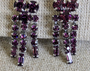 Sparkly purple Jay Flex Sterling screw back earrings