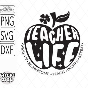 teacher svg | teacher png | teacher appreciation svg | teach love inspire svg | teacher life svg | 4k teacher svg | teacher cut files