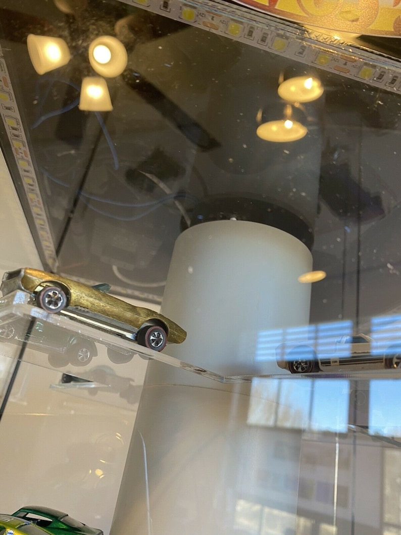 HOT WHEELS Rotating Display Case LED Lighted Holds 4060 Cars Etsy