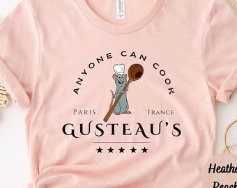 Ratatouille Shirt, Disney Remy Shirt, Disney Pixar Ratatouille T-Shirt, Anyone can cook shirt, Remy Paris Checkerboard Tee, Epcot shirt