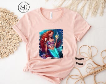 Black Ariel T-Shirt, Little Mermaid Graphic Tee