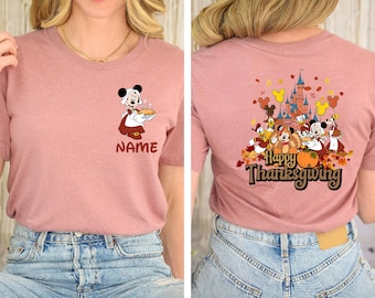 Disney Mickey And Friends Thanksgiving Shirt, Thanksgiving Fall Trip, Disney Family Thanksgiving Matching Gift Shirt, Disney Custom Shirt