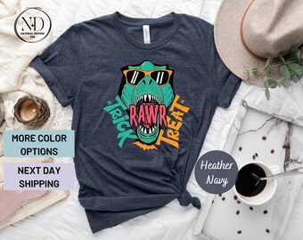 Dinosaur Mummy Halloween Shirt, Trick Rawr Treat Tee