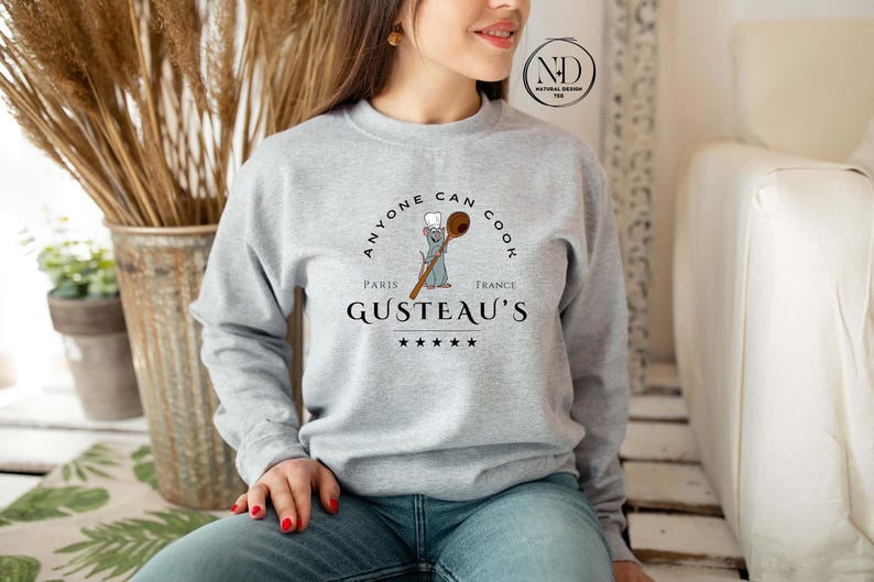 Ratatouille Sweatshirt, Remy Mouse Chef Shirt, Disneyworld Epcot Trip Tee image 3