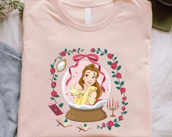 Disney Princess Belle Shirt, Girly Aesthetic Disney Girls Trip Shirt, Beauty and the Beast Shirt