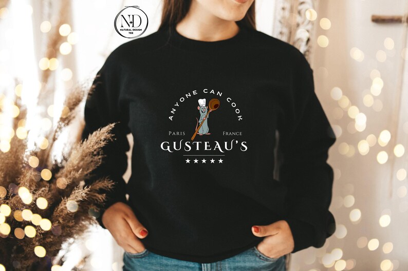 Ratatouille Sweatshirt, Remy Mouse Chef Shirt, Disneyworld Epcot Trip Tee image 2