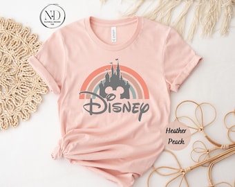 Disney Castle Mickey Head Shirt, Disney Rainbow Shirt, Disney Trip Shirt, Disney Family Shirt, Family Vacation Shirt, Disney Mickey Castle