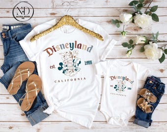 Retro Mickey and Friends Disneyland 1955 Family Vacation Shirt