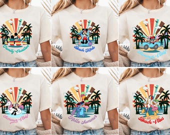 Disney Summer Vibes Shirt, Retro Sunset Disney Summer Tee, Disney Beach Shirt, Disneyland Shirt, Disney Vacation Shirt