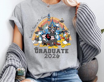 Graduate 2026 Shirt, Graduation Castle Family Trip Shirt, Mickey & friends Grad Shirt, Graduated Tee, Class of 2026, Disney Graduation