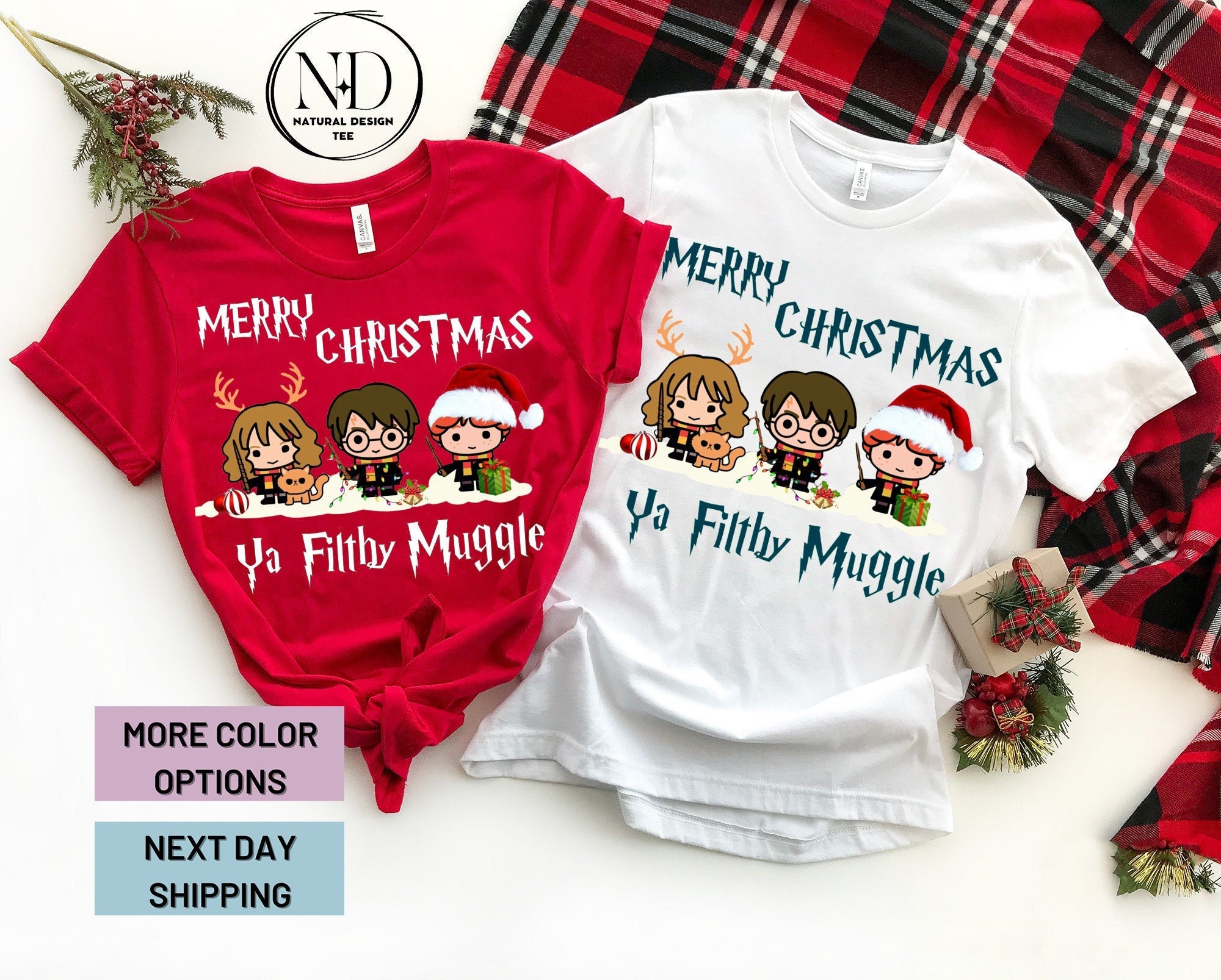 Discover Magic Harry Christmas Shirt, Harry Potter Christmas T-Shirt, HP Fan Gift, Wizard Christmas Tee, HP Santa, Hp Inspired