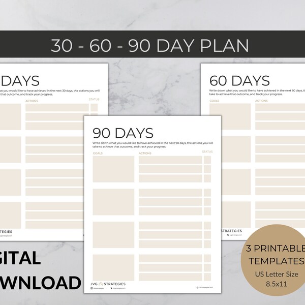 30 60 90 Day Plan Template