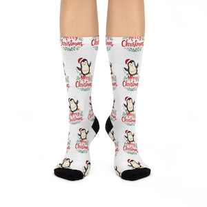 Weihnachts-Pinguin-Crew-Socken: Gemütlicher Feiertags-Strumpf Stuffer