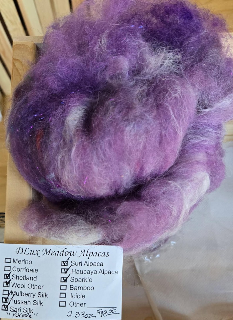 Alpaca Art Batts ~ Violets - Etsy