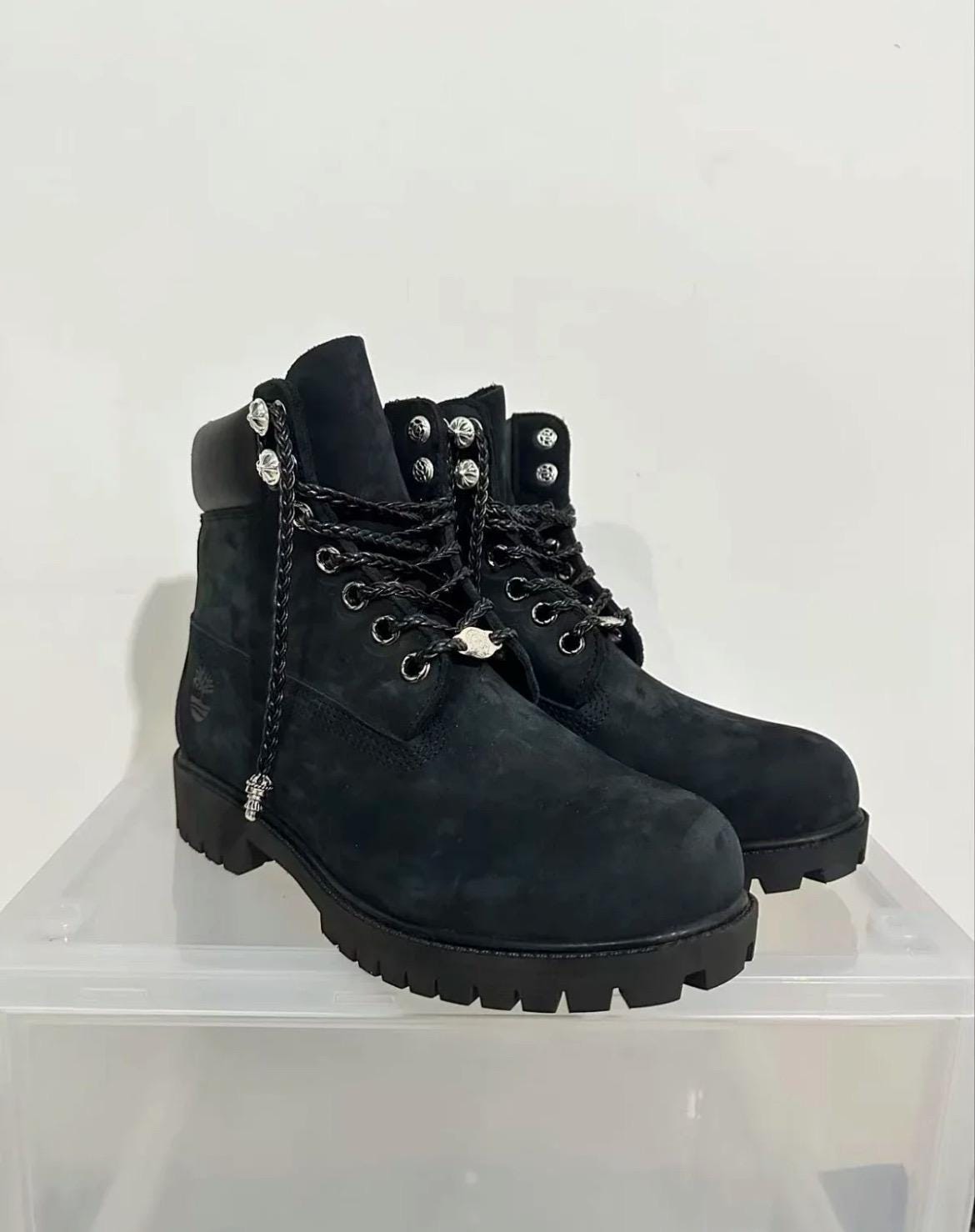靴 black boots opium archive Archive Avant Garde Opium Black Full Zip Heel Leather Boots