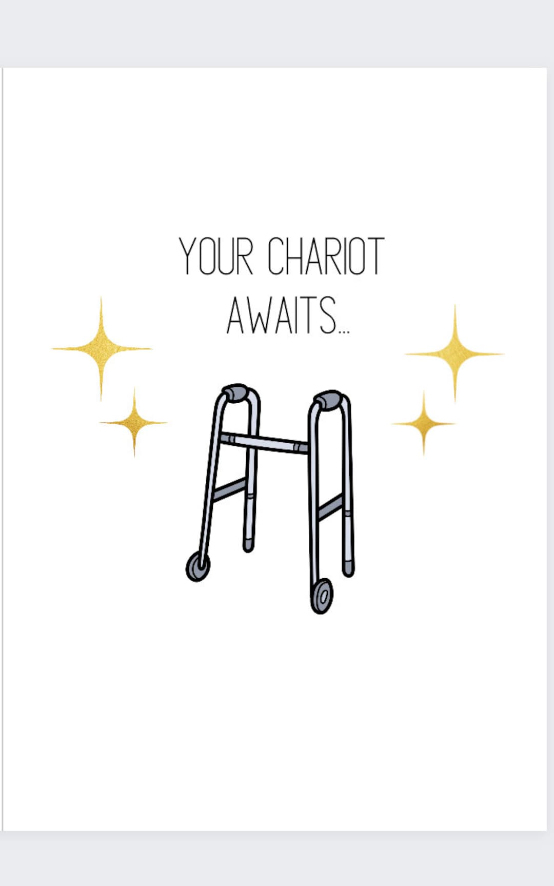 Your Chariot Awaits Birthday Card Funny Birthday Card Digital Download