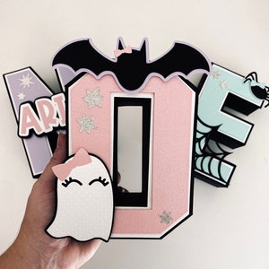 Spooky One 3D Letter, The Spooky One, Pink Halloween, Custom 3D Letter, Pastel Halloween, Halloween, Personalized Birthday Decorations