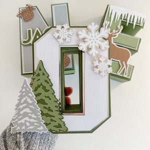 Winter Onederland 3D Letter, Winter Onederland Boy, Winter Wonderland, Woodland Theme, Green Winter Onederland, Winter Party Boy Decor