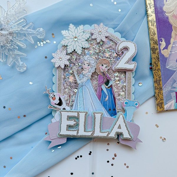 Frozen Inspired Cake Topper, In Two the Unknown, Elsa Cake Topper, Ice Queen Party Decor, Disney Inspired Cake Topper, Frozen Birthday Party