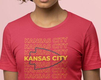 Camiseta de regalo para hombre y mujer con diseño de cabeza de flecha de los Chiefs Kansas City Football