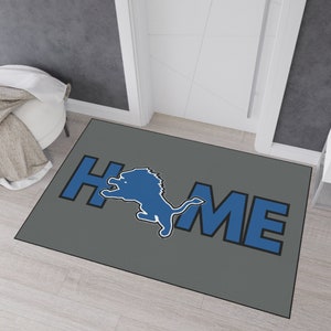 Detroit Lions Football Welcome Mat: Sports Fan Doormat