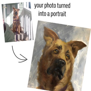 Oil painting of YOUR dog, ready to hang. Custom hand crafted art to memorialize your Good Dog or gift to a loved one. image 3