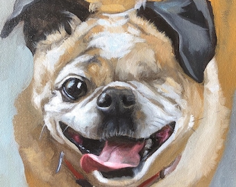 Oil painting of YOUR pet. Hand crafted art to memorialize a cat, dog, ferret, guinea pig, frog, snake, possum, parrot, horse...