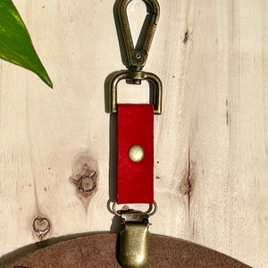 Leather Hat Clip For Purse, Backpack, or Tote bag