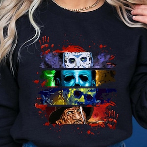 Horror Movie Icons DTF Transfer: Spooky Halloween Design