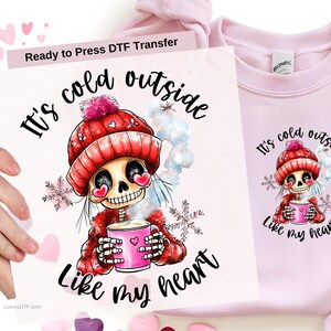 Retro Valentine&#39;s Day DTF Transfer: Trendy Love Design, Ready To Press
