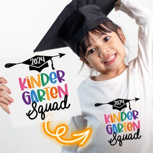 Kindergarten Graduation DTF Transfer: T-Shirt Design (Physical Item)