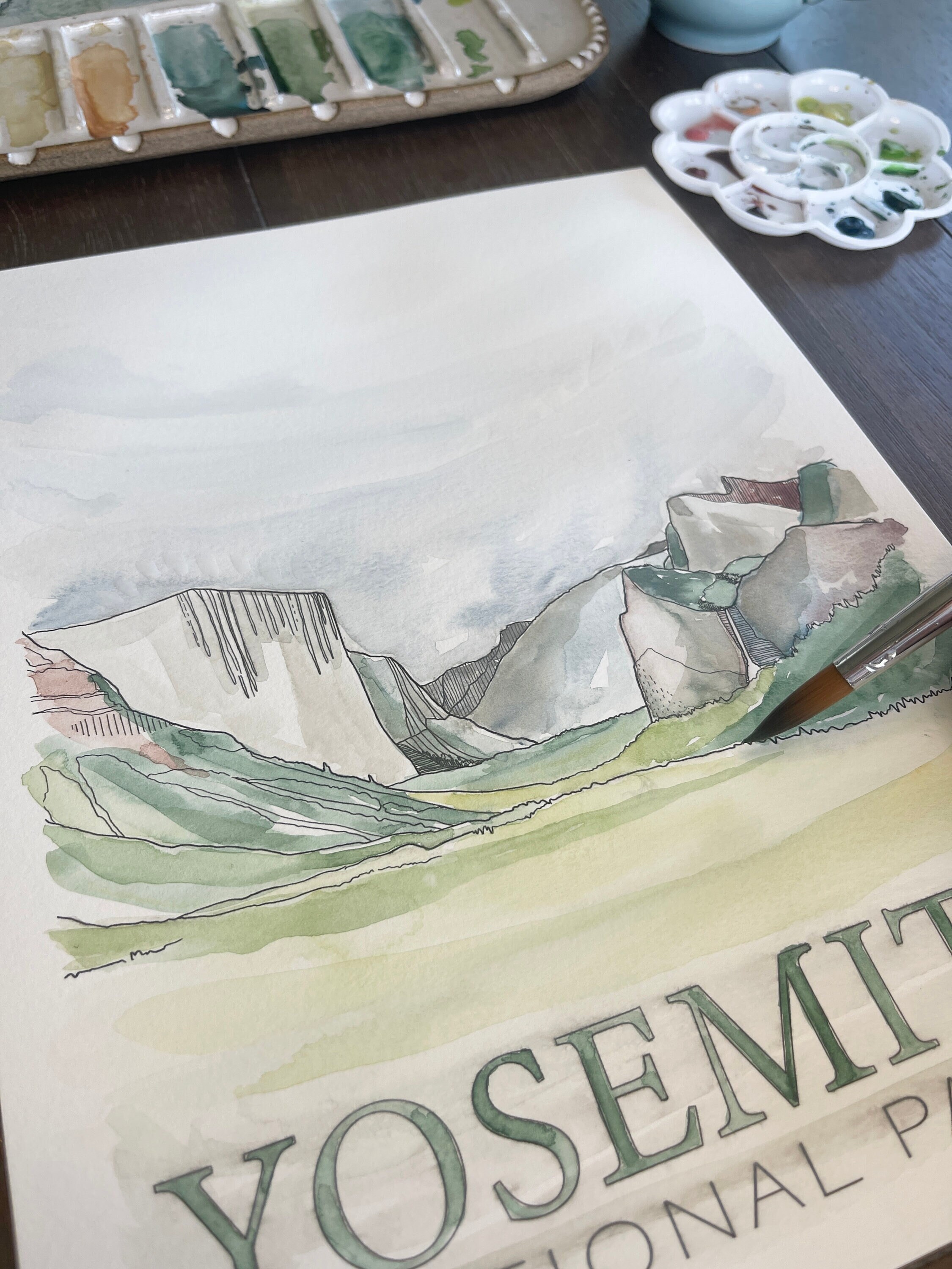 Yosemite DIY Watercolor Kit DIY Paint Kit Date Night Paint Night Learn