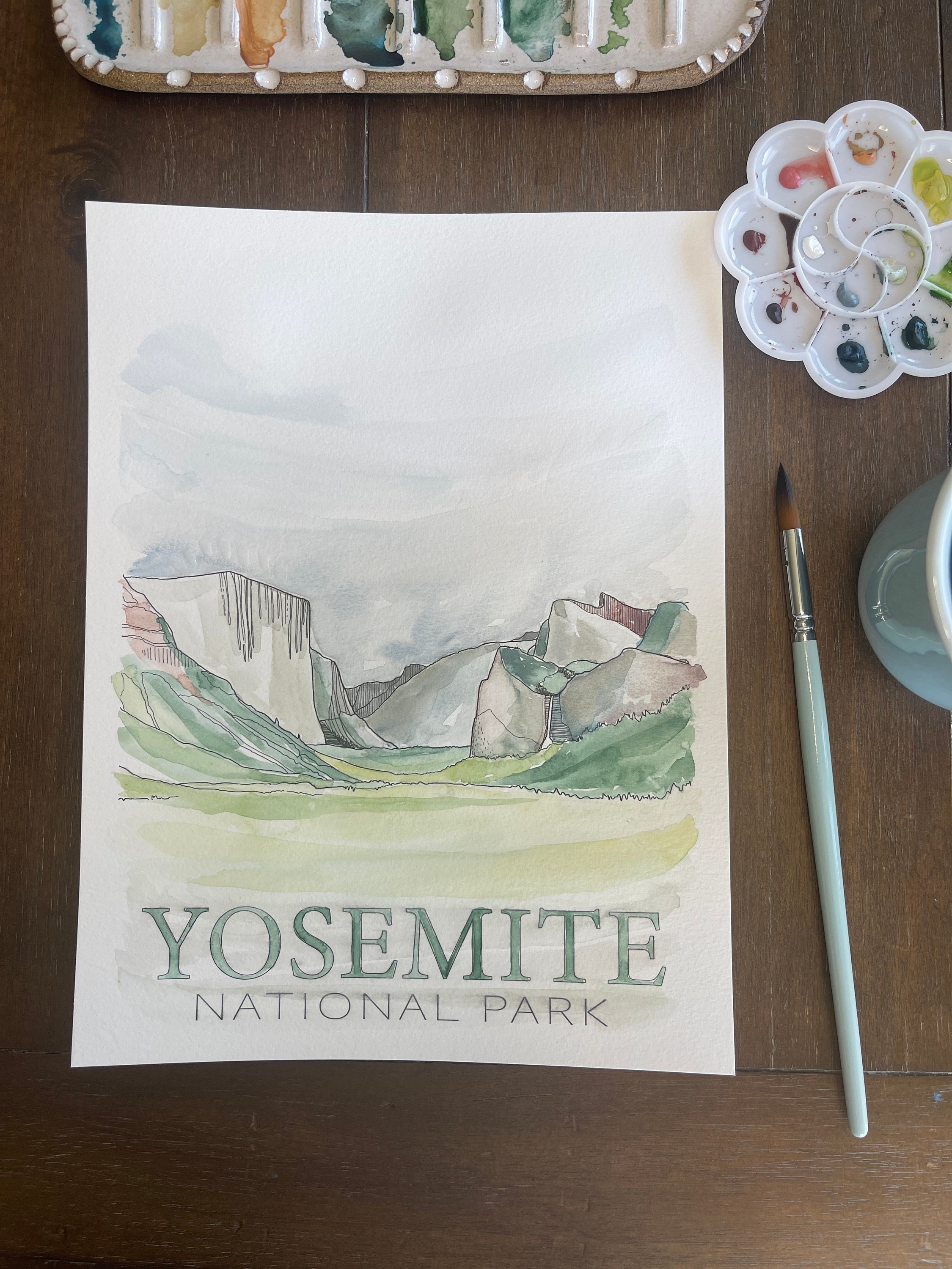 Yosemite DIY Watercolor Kit - DIY Paint Kit - Date Night Paint