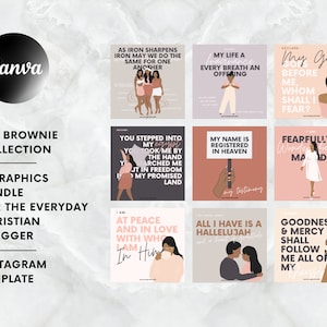 Instagram Templates, Christian Social Media, Inspiration Canva Template, Edit in Canva, Instagram Post Template, Christian Instagram