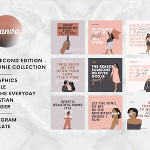 Instagram Templates, Christian Social Medium, Inspiration Canva Template, Edit in Canva, Instagram Post Template, Christian Instagram