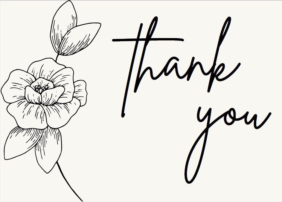 PRINTABLE Thank You Card Etsy