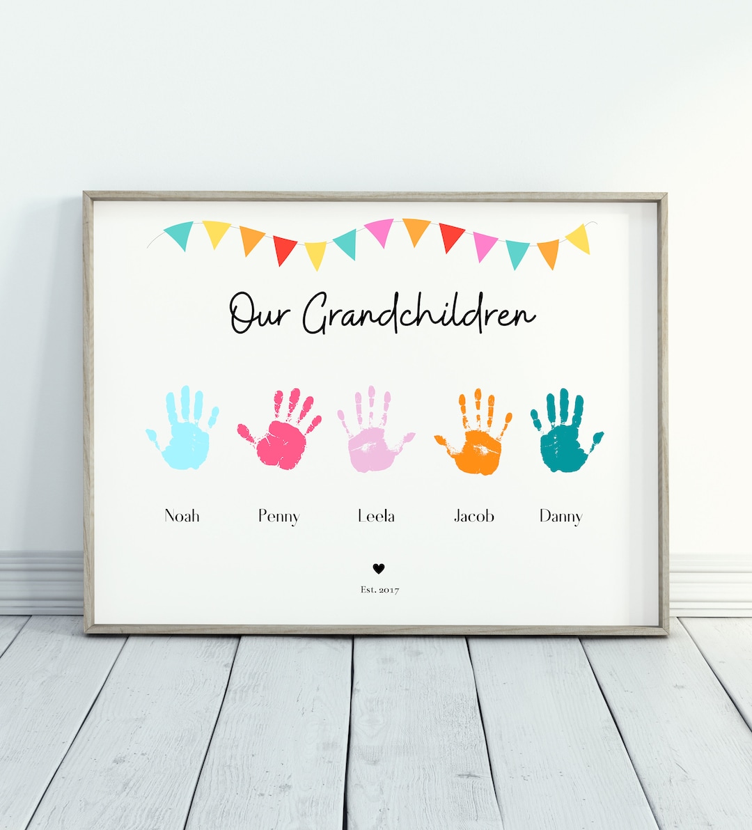 Gift From Grandchildren. Family Tree 3d Hand-finished Picture Personalised Grandchildren Frame. Framed Grand Children Family Tree. Christmas Present Gift For Grandparents. Grandchildren Family Tree