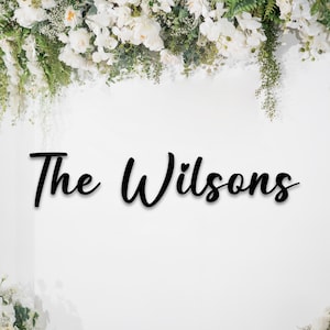 Custom Metal Family Name Sign, Wedding Backdrop