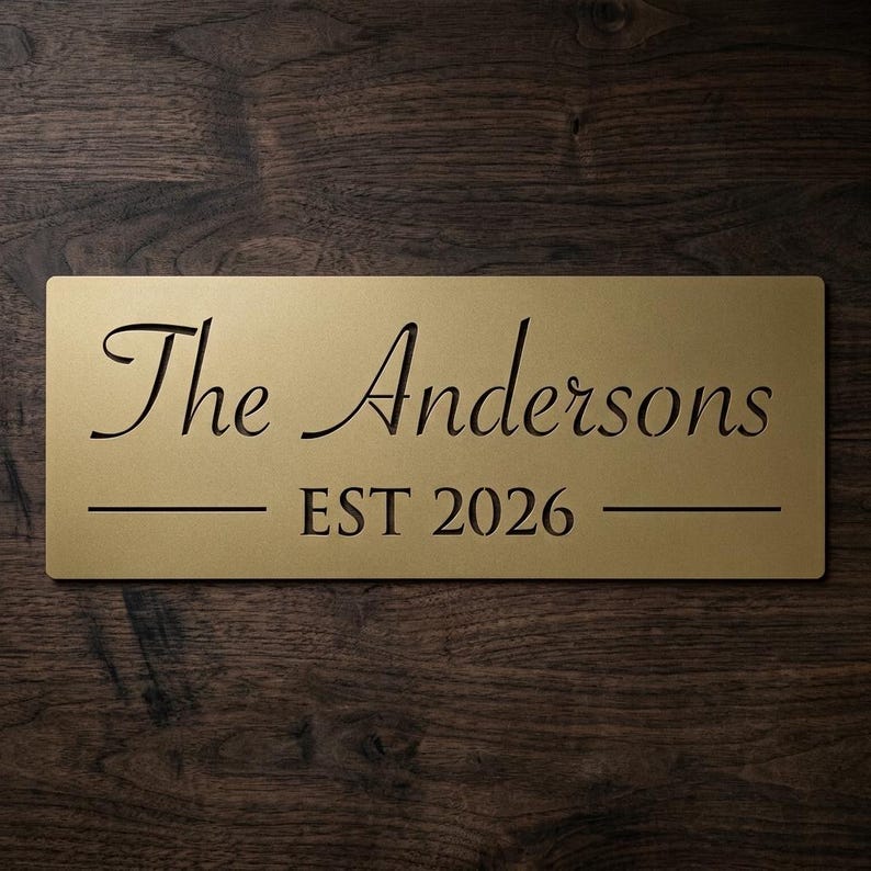 family name sign, custom metal sign, personalized sign, last name plaque, outdoor wall sign, housewarming gift, wedding gift, family plaque, metal name sign, address sign, farmhouse decor, standoff sign, custom home decor
