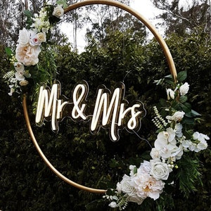 Mr Mrs Neon Sign, Neon Wedding Sign, Customized Wedding Neon Sign Led, Personalized Neon Signs for Wedding